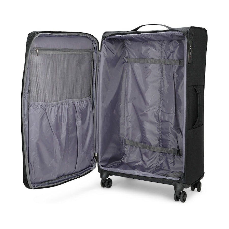Caselite Ultra 55cm & 69cm Softside Luggage Set with Laptop Bag Black Black