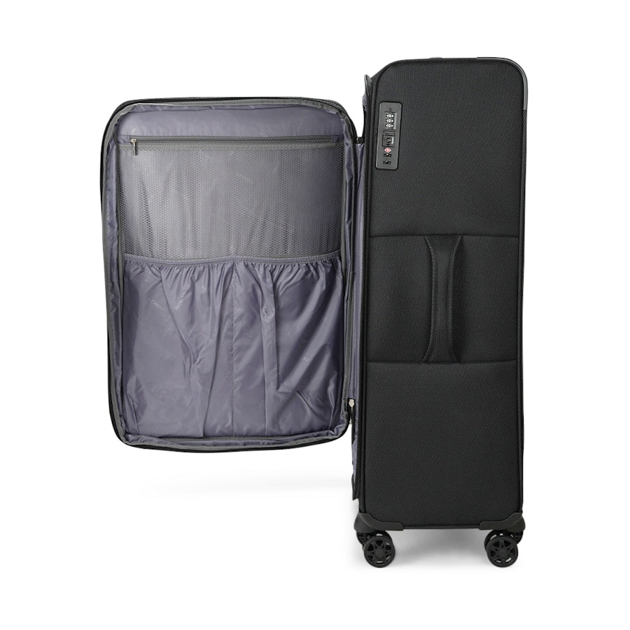 Caselite Ultra 55cm & 69cm Softside Luggage Set with Laptop Bag Black Black