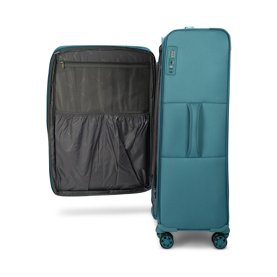 Caselite Ultra 4 Piece Softside Luggage Set Teal Teal