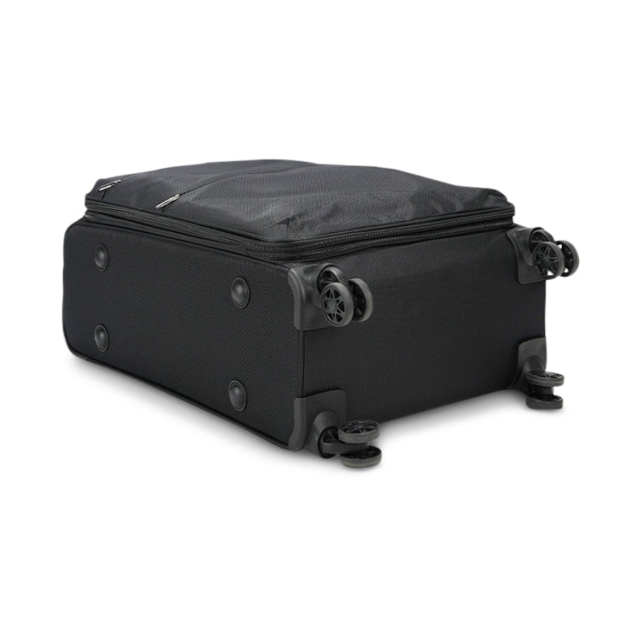 Caselite Ultra 69cm Softside Checked Suitcase Black Black