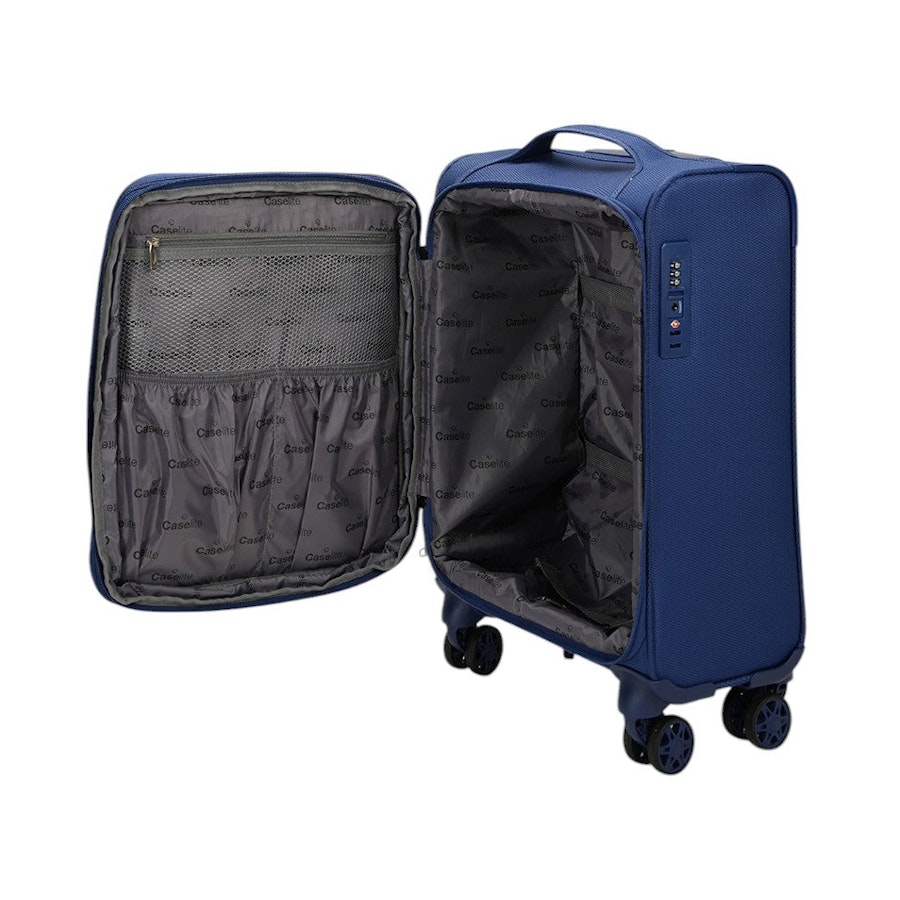Caselite Ultra 55cm Softside Carry-On Suitcase Navy Navy