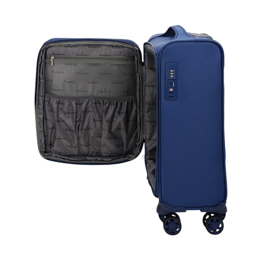 Caselite Ultra 55cm Softside Carry-On Suitcase & Laptop Bag Set Navy Navy