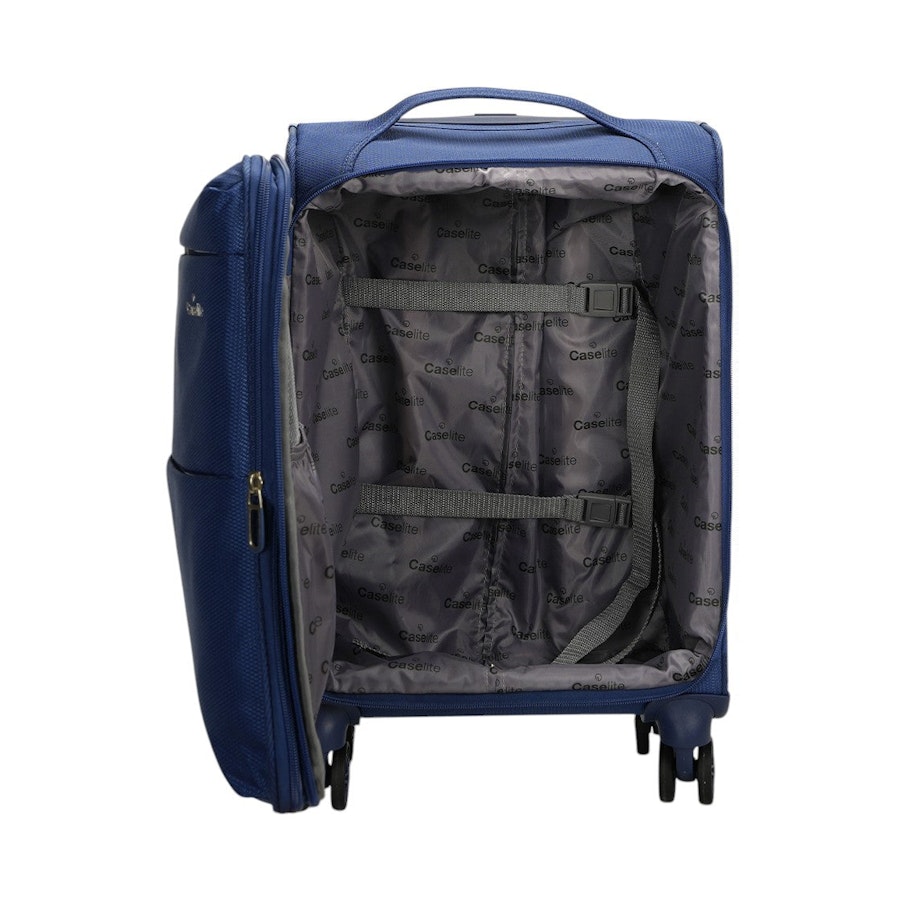 Caselite Ultra 55cm Softside Carry-On Suitcase & Laptop Bag Set Navy Navy