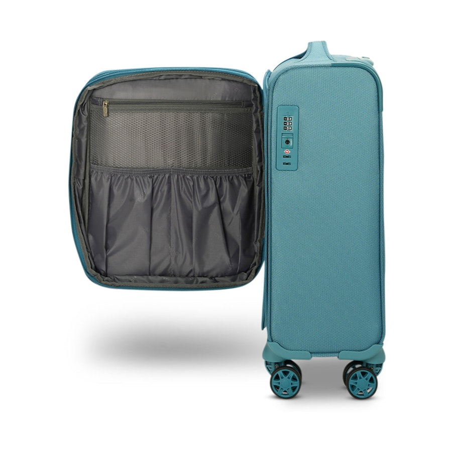 Caselite Ultra 55cm Softside Carry-On Suitcase & Laptop Bag Set Teal Teal