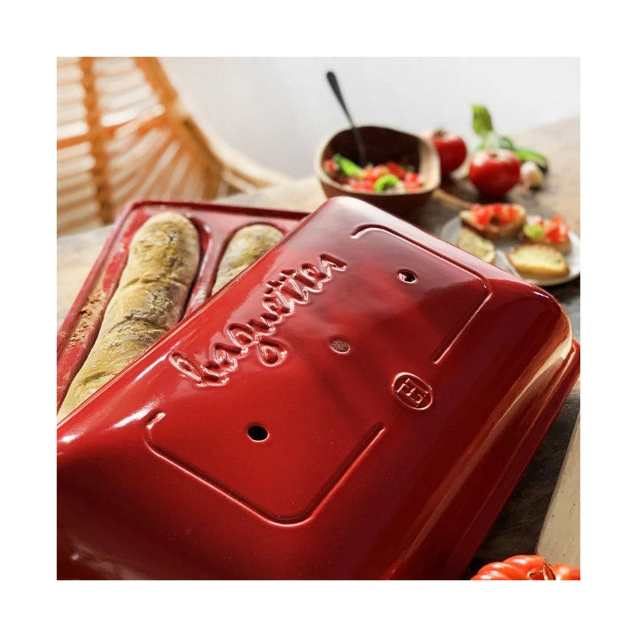 Emile Henry Baguette Bread Baker Burgundy Burgundy