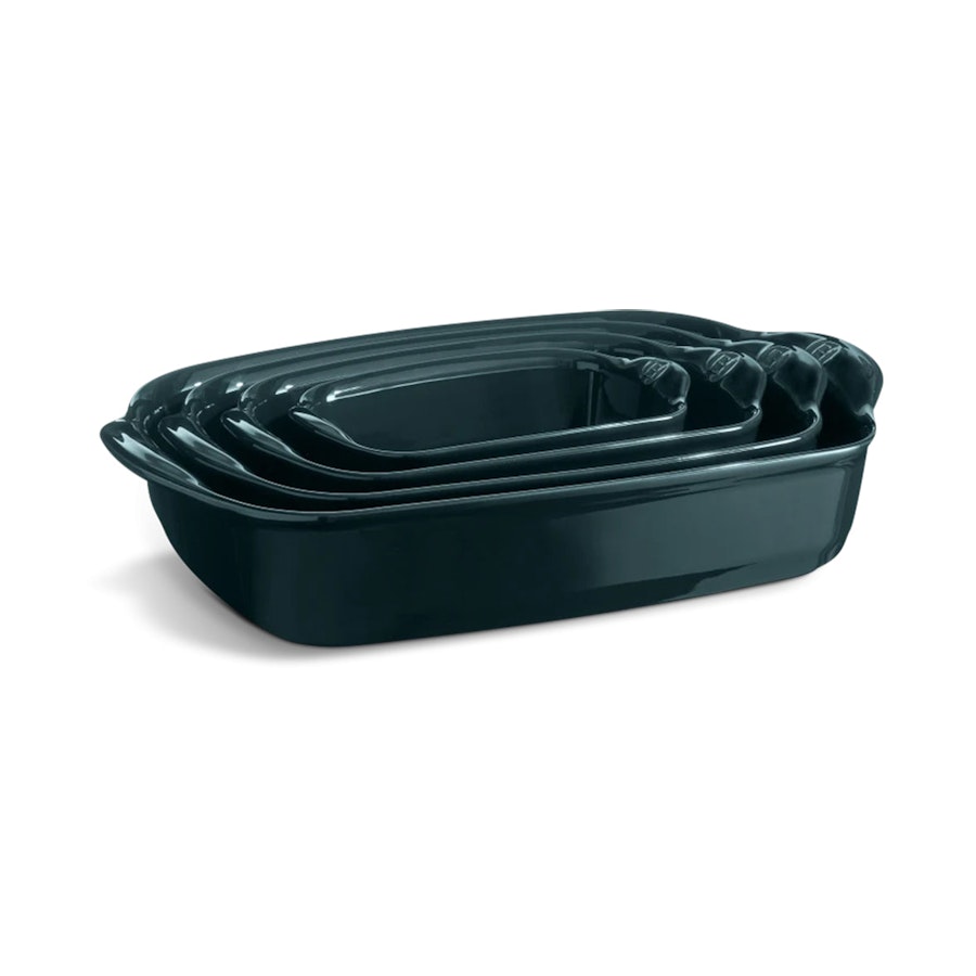 Emile Henry Large Rectangular Oven Dish Blue Ocean Blue Ocean