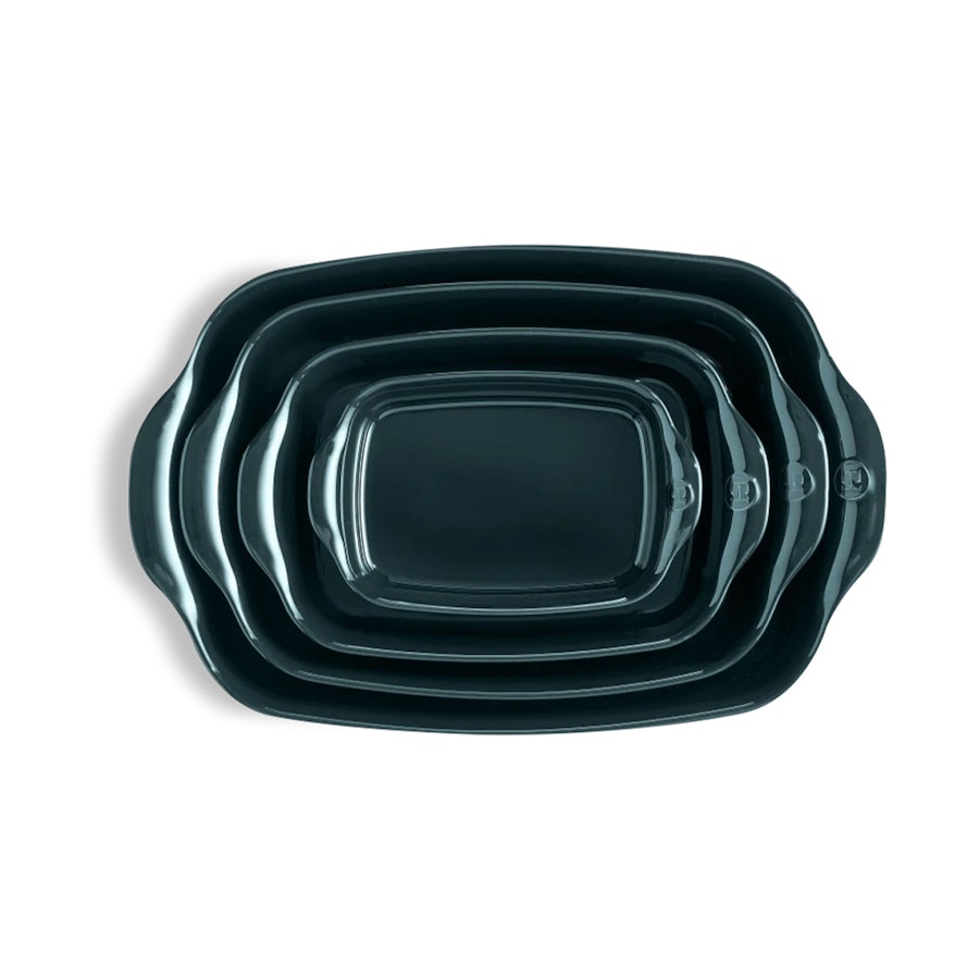 Emile Henry Large Rectangular Oven Dish Blue Ocean Blue Ocean