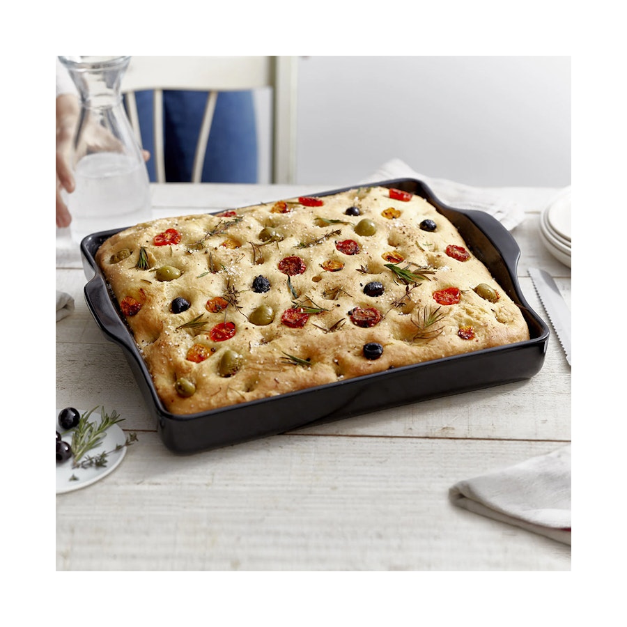 Emile Henry Focaccia Bread Baker Charcoal Charcoal