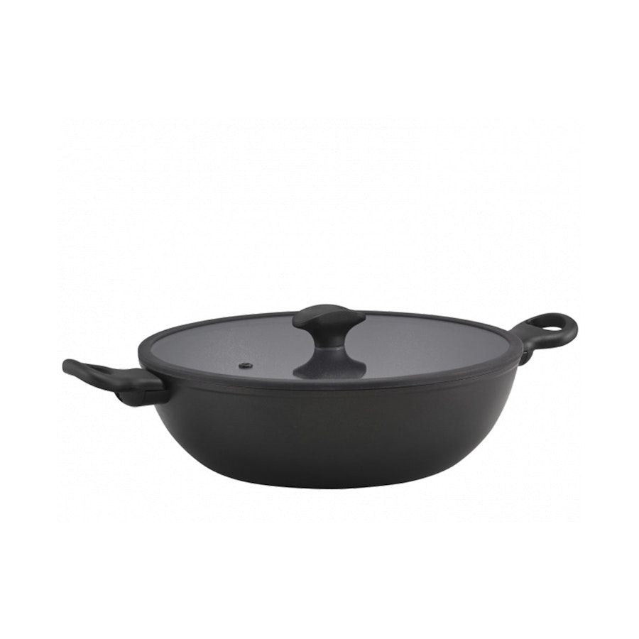 Essteele Per Domani 30cm Covered Wok Black Black