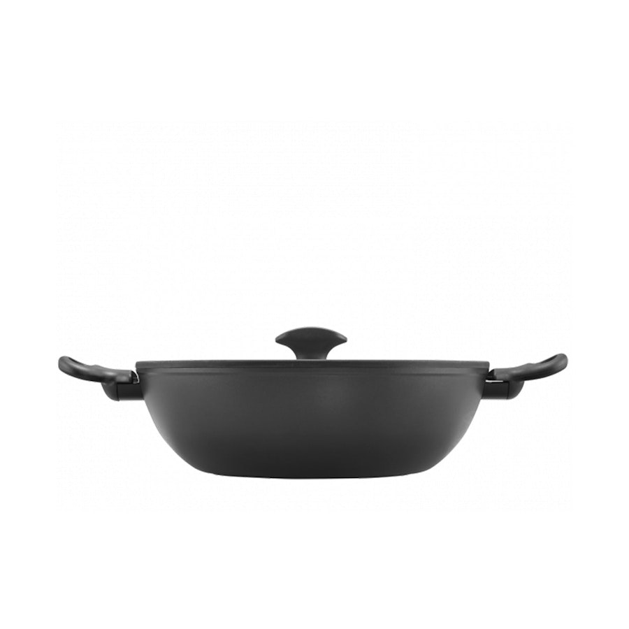 Essteele Per Domani 30cm Covered Wok Black Black