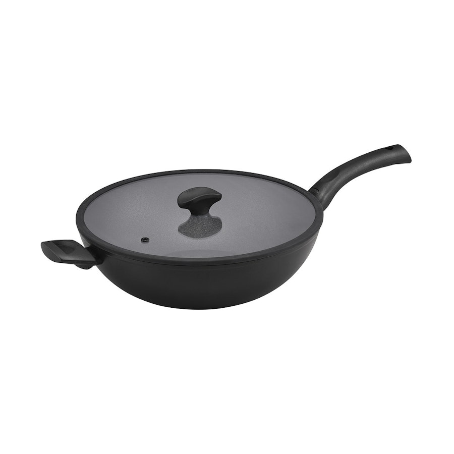 Essteele Per Salute 32cm Covered Stirfry Pan Black Black