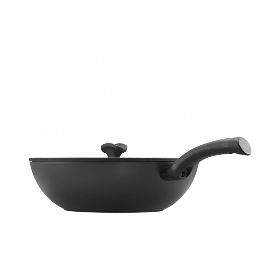 Essteele Per Salute 32cm Covered Stirfry Pan Black Black