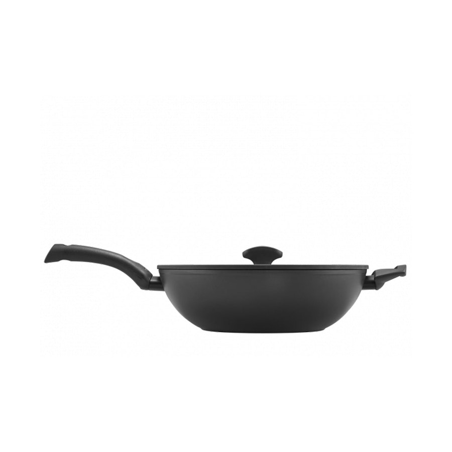 Essteele Per Salute 32cm Covered Stirfry Pan Black Black