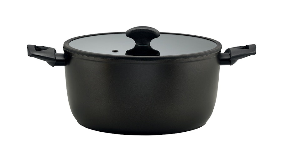 Essteele Per Salute 28cm (7.7L) Covered Casserole Pot Black Black