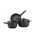Essteele Per Domani 3 Piece Cookware Set Black