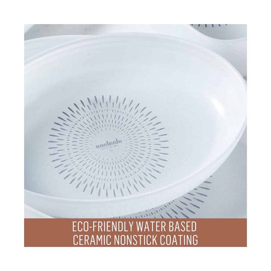 Essteele Glass Ceramic Nonstick 1.9L Medium Oval Dish White White