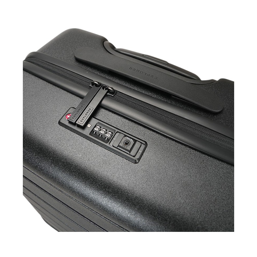 Explorer Arlo Pro 52cm Front Access Hardside Carry-On Suitcase Black Black