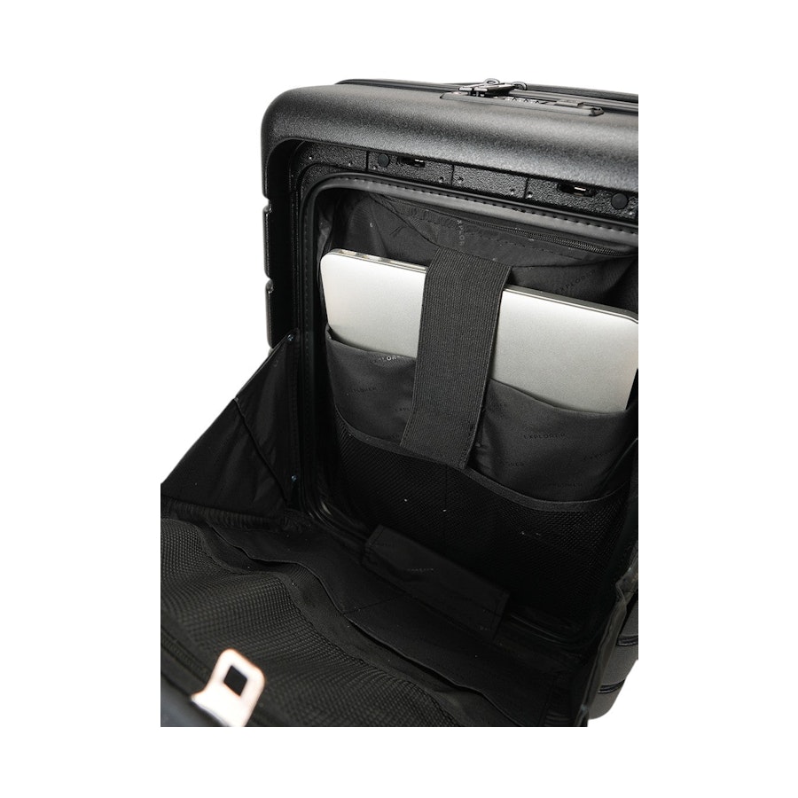 Explorer Arlo Pro 52cm Front Access Hardside Carry-On Suitcase Black Black