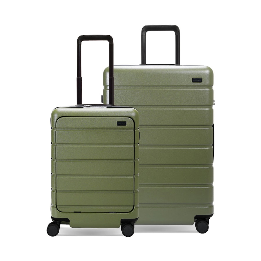 Explorer Arlo Pro 52cm Front Access & 65cm Hardside Luggage Set Evergreen Evergreen