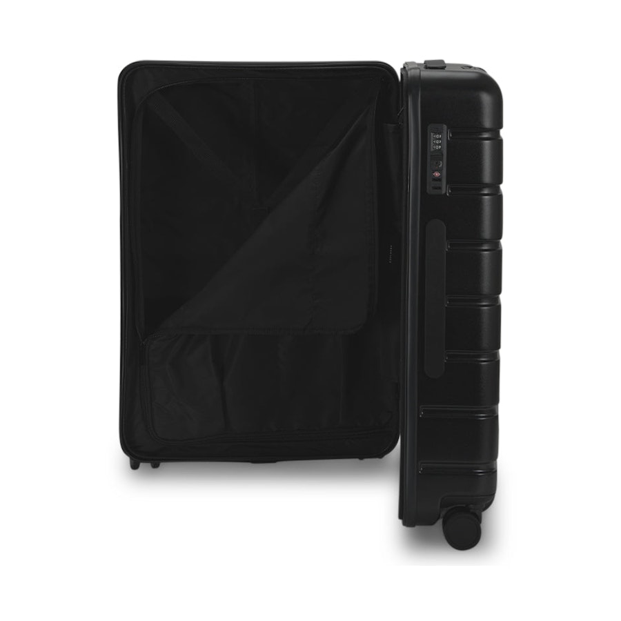 Explorer Arlo Pro 65cm Hardside Expandable Checked Suitcase Black Black