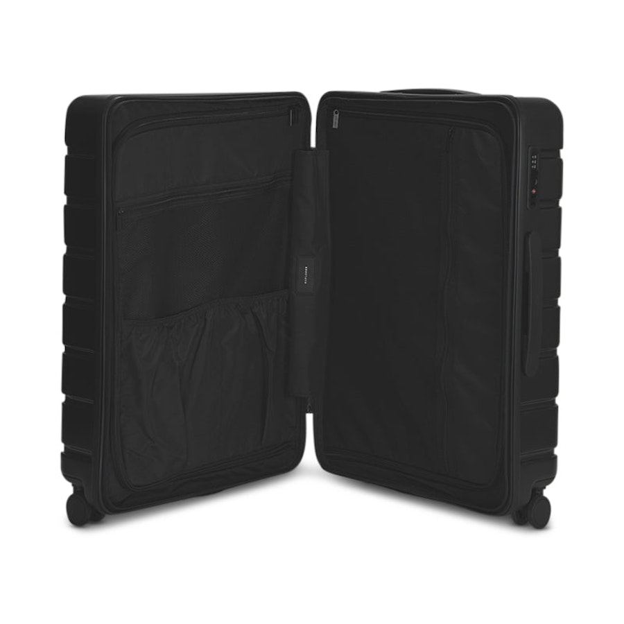 Explorer Arlo Pro 65cm Hardside Expandable Checked Suitcase Black Black