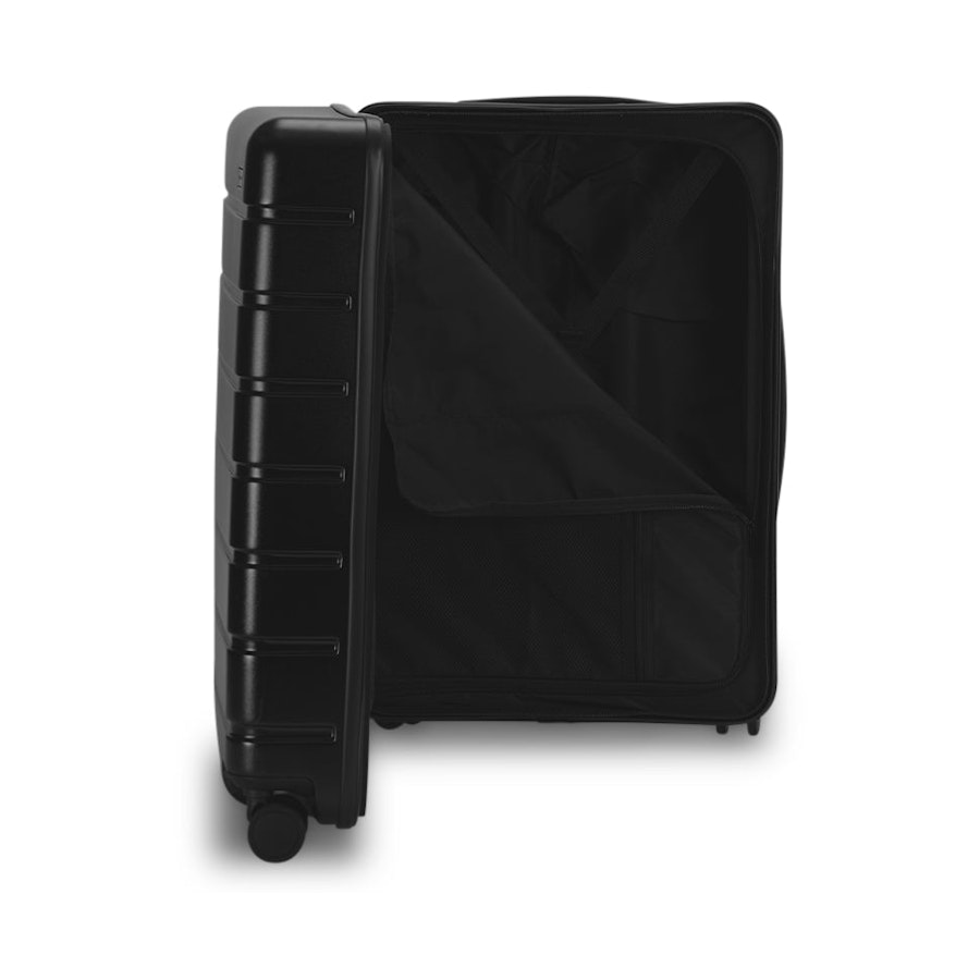 Explorer Arlo Pro 65cm Hardside Expandable Checked Suitcase Black Black