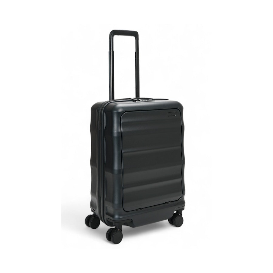 Explorer Luna-Air 55cm Front Access Hardside Carry-On Suitcase Black Black