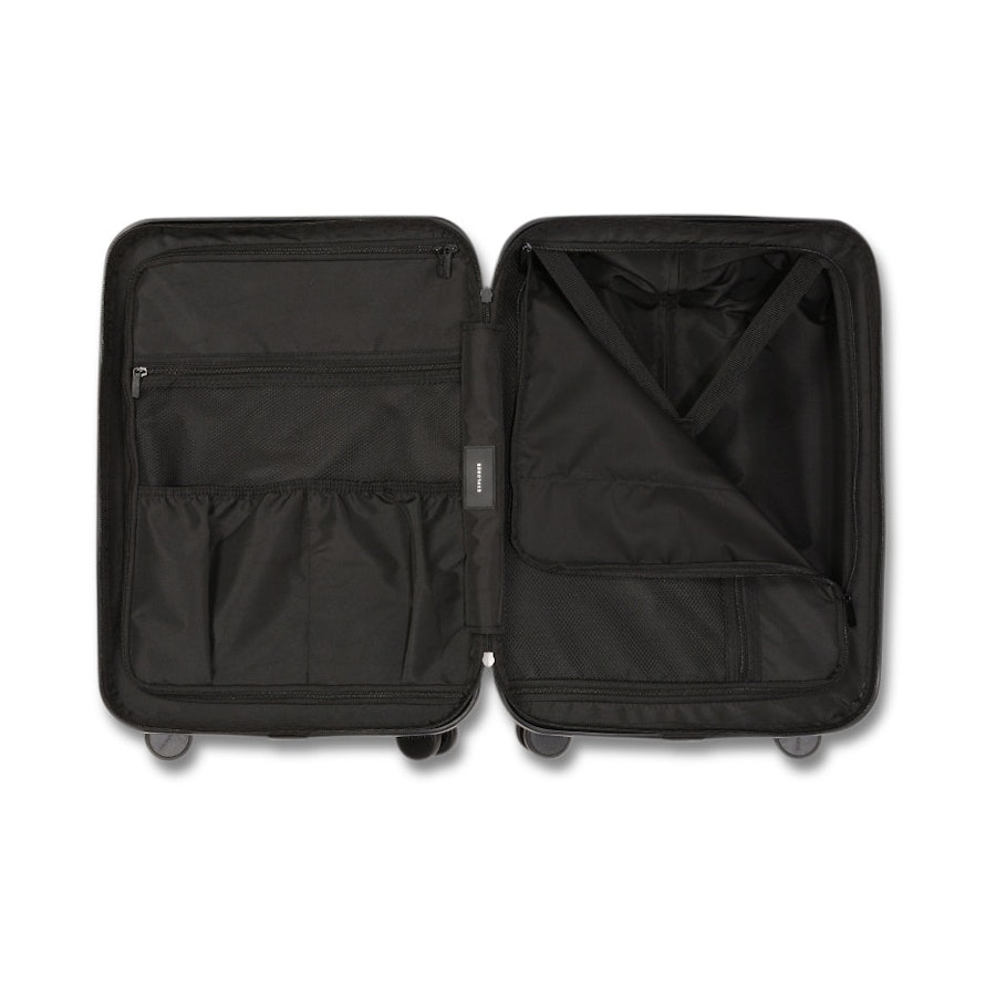Explorer Luna-Air 55cm Front Access Hardside Carry-On Suitcase Black Black