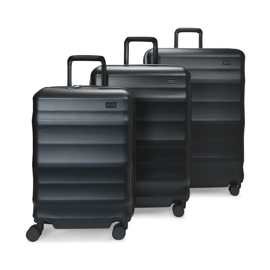Explorer Luna-Air 55cm, 63cm & 74cm Hardside Luggage Set Black Black