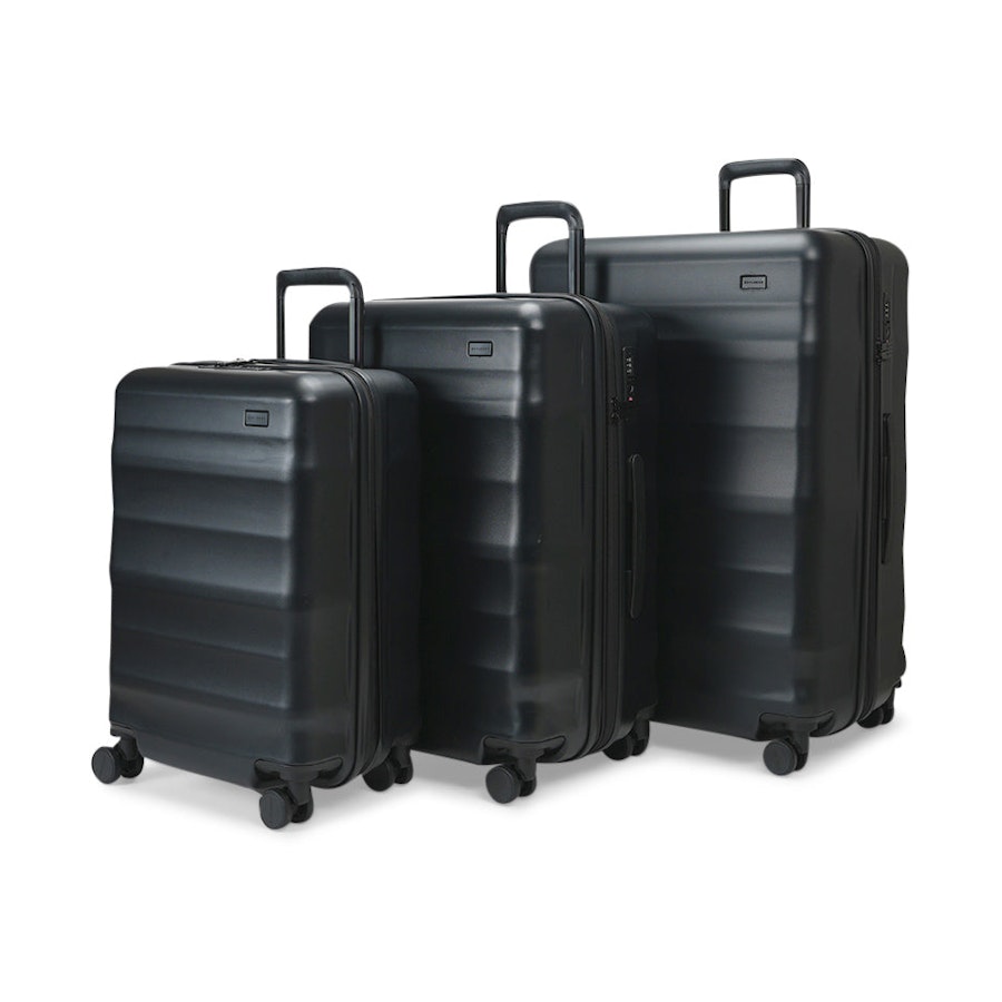 Explorer Luna-Air 55cm, 63cm & 74cm Hardside Luggage Set Black Black