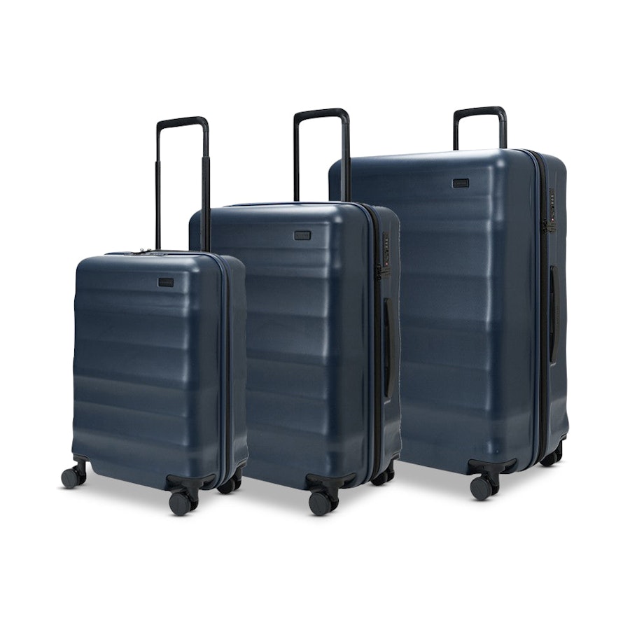 Explorer Luna-Air 55cm, 63cm & 74cm Hardside Luggage Set Navy Navy