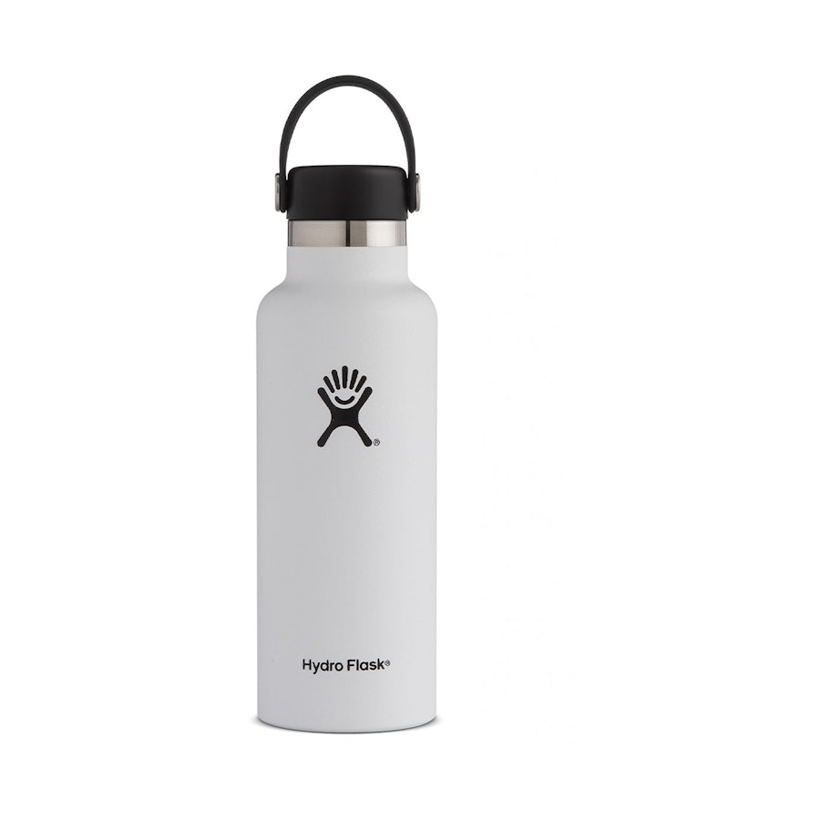 Hydro Flask 18oz (532ml) Standard Mouth Drink Bottle White White