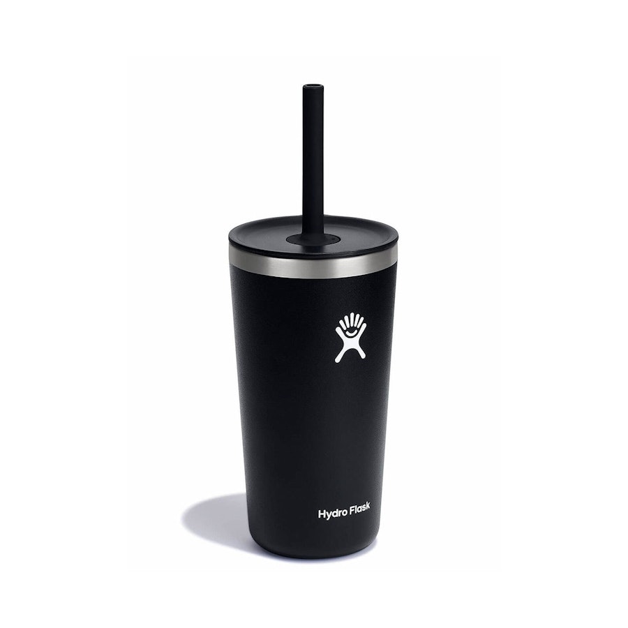 Hydro Flask 20oz (591mL) All Around Tumbler w/ Straw Lid Black Black