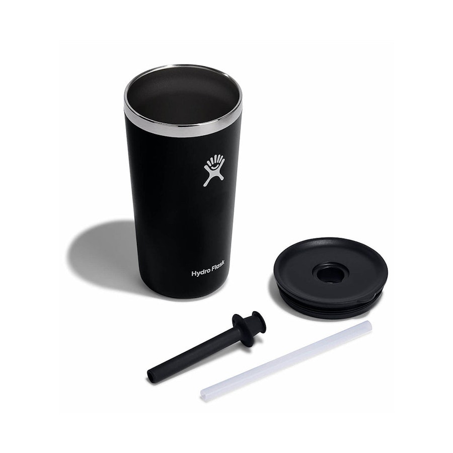 Hydro Flask 20oz (591mL) All Around Tumbler w/ Straw Lid Black Black