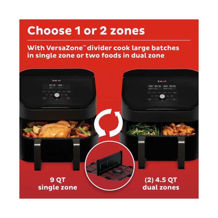 Instant Pot Vortex VersaZone Air Fryer 8.5L Black Black