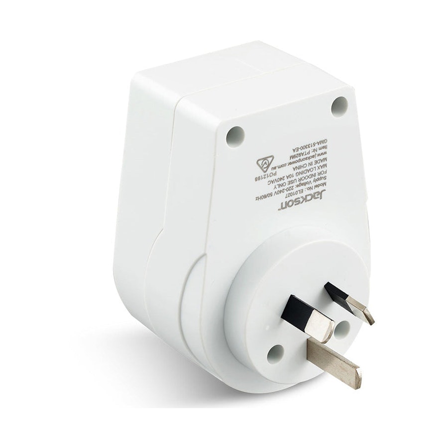Jackson Inbound Slim Travel Adapter - USA & EU White White