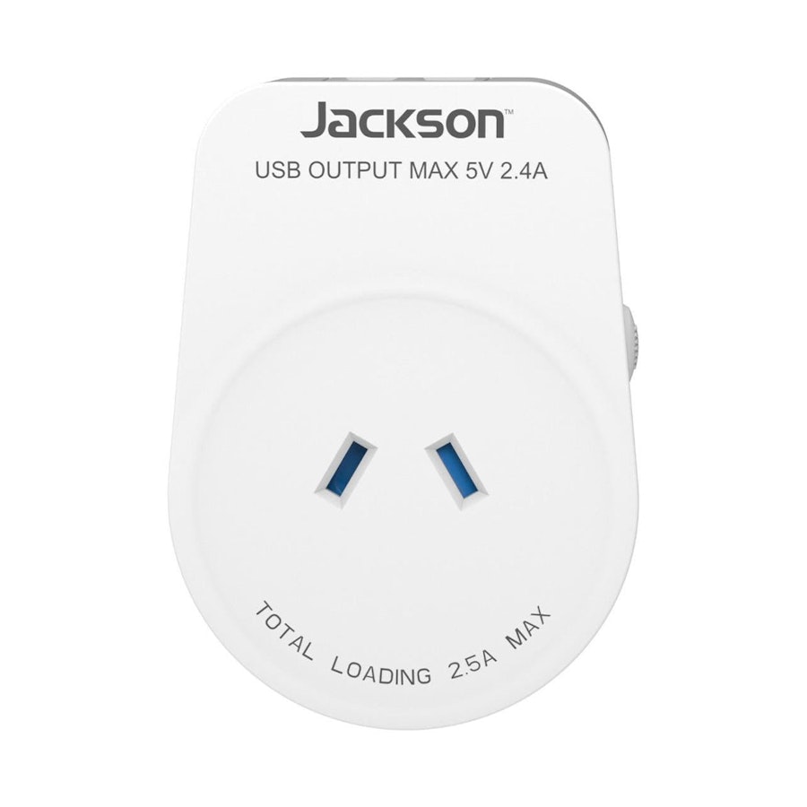 Jackson Outbound World USB-C, USB-A Travel Adaptor White White