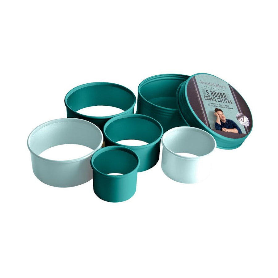Jamie Oliver Round Cookie Cutters (Set of 5) Atlantic Green/Harbour Blue Atlantic Green/Harbour Blue
