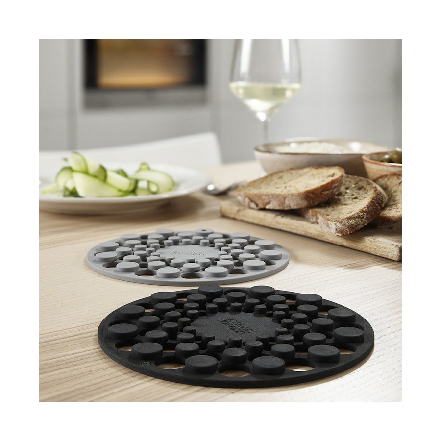 Joseph Joseph Spot-On Silicone Trivets (Set of 2) Grey Grey