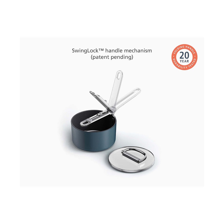 Joseph Joseph Space 15cm Non-Stick Saucepan & Lid Midnight Blue Midnight Blue