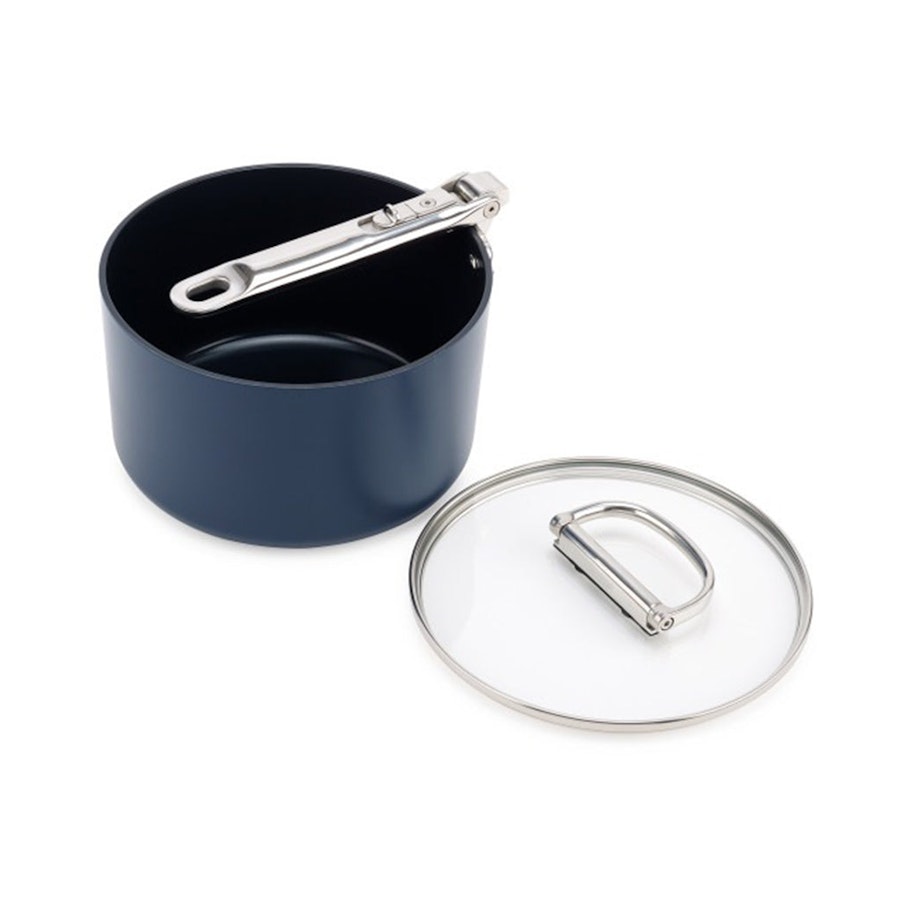 Joseph Joseph Space 19cm Non-Stick Saucepan & Lid Midnight Blue Midnight Blue