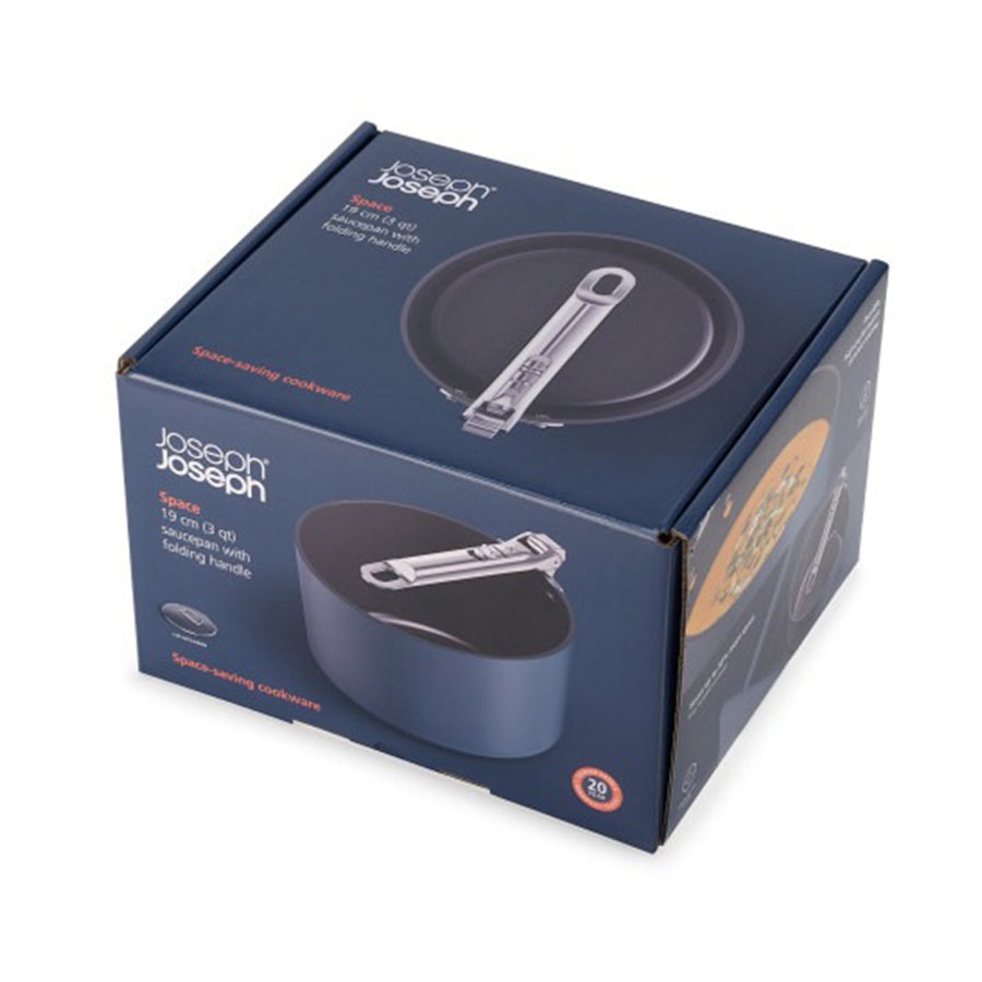 Joseph Joseph Space 19cm Non-Stick Saucepan & Lid Midnight Blue Midnight Blue