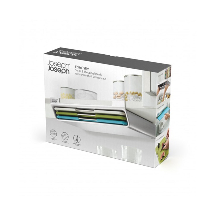 Joseph Joseph Folio Slim 3-Piece Under-Shelf Chopping Board Set Multi Coloured Multi Coloured