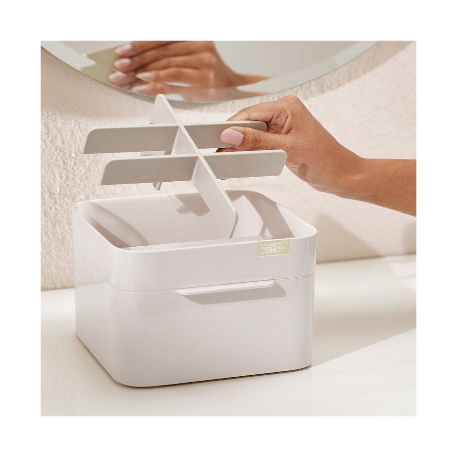 Joseph Joseph Viva Cosmetic Organiser with Drawer Cream Cream