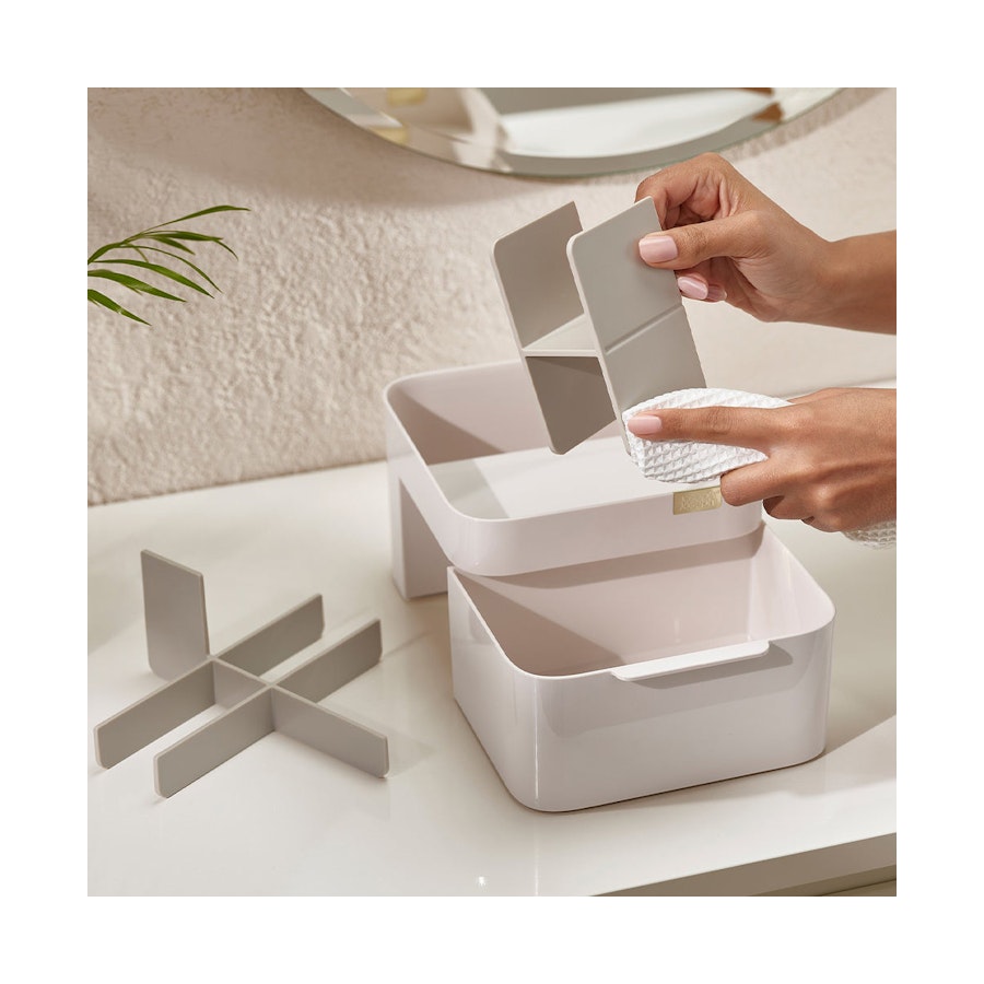 Joseph Joseph Viva Cosmetic Organiser with Drawer Cream Cream