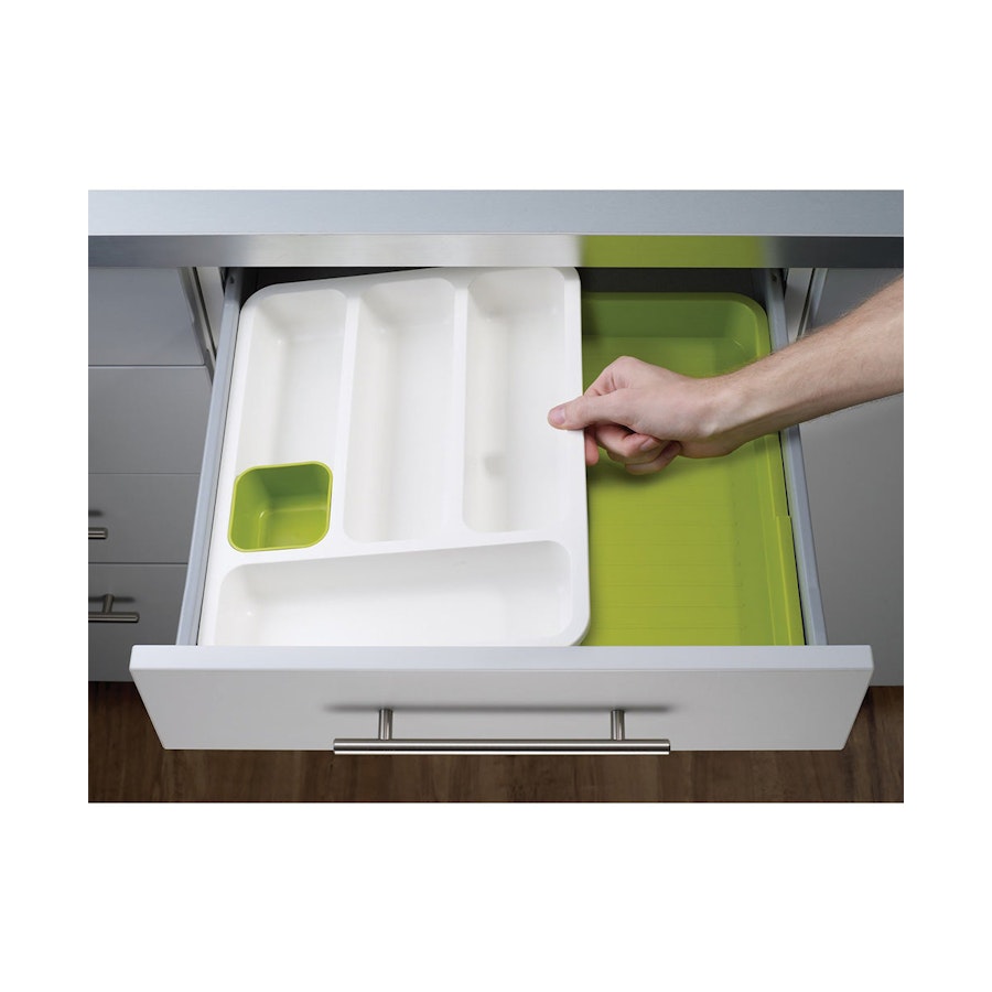 Joseph Joseph DrawerStore Expandable Cutlery Tray White/Green White/Green