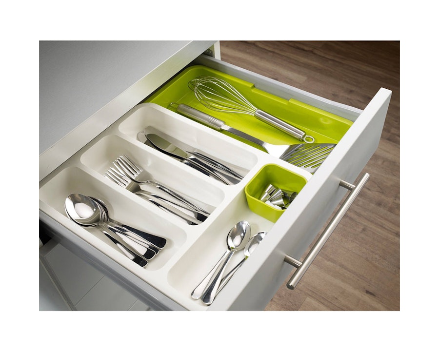 Joseph Joseph DrawerStore Expandable Cutlery Tray White/Green White/Green
