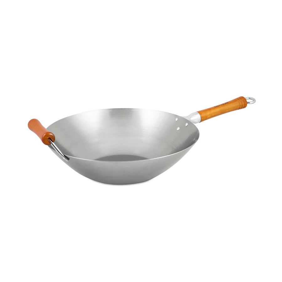 Ken Hom 36cm Carbon Steel Wok Grey Grey