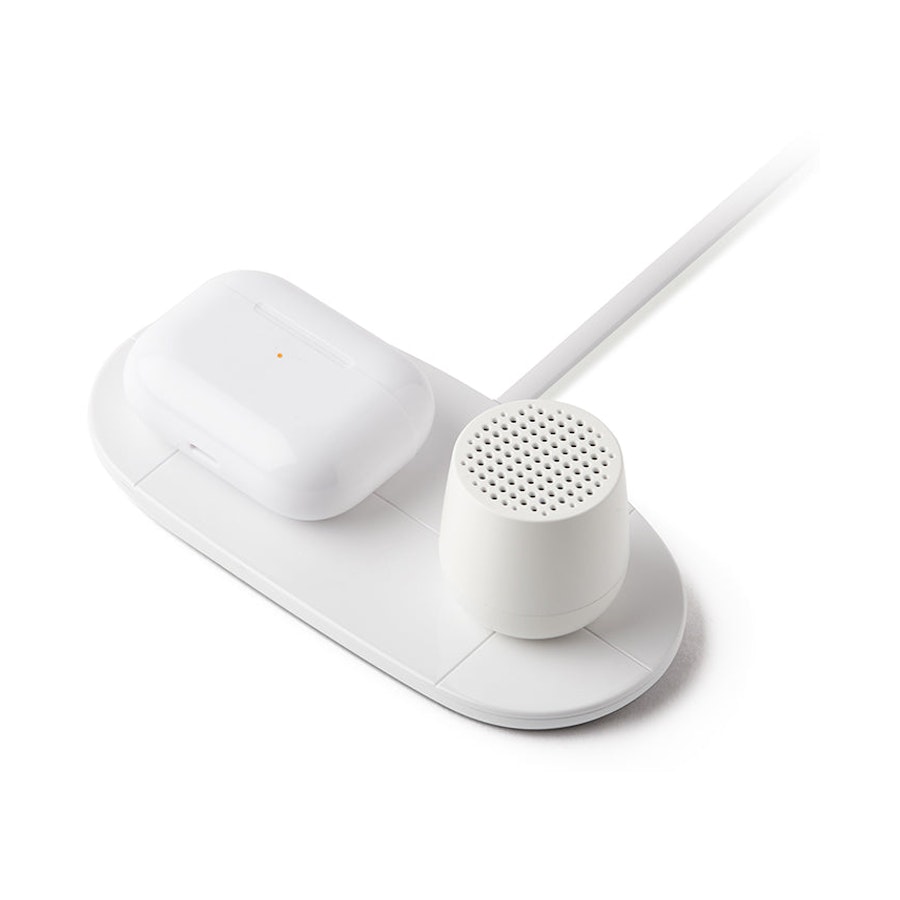 Lexon Duo Mini Wireless Charger White White