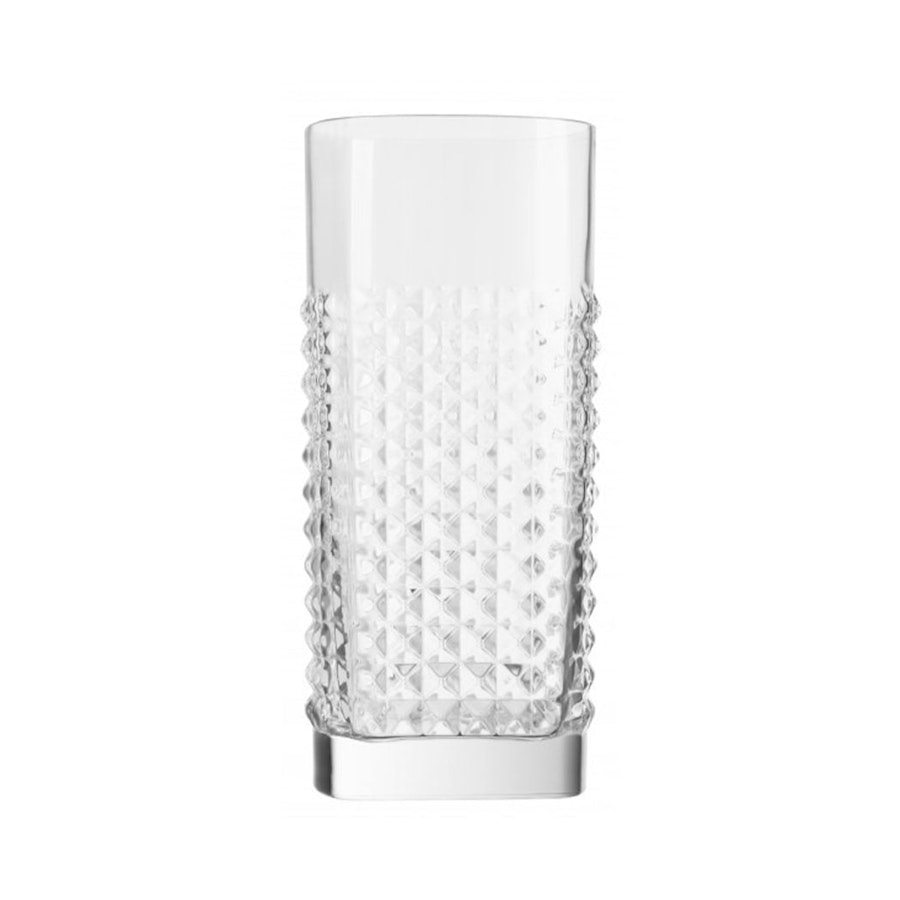 Luigi Bormioli Elixir 480mL Crystal HiBall Glass Tumbler Set of 4 Clear Clear